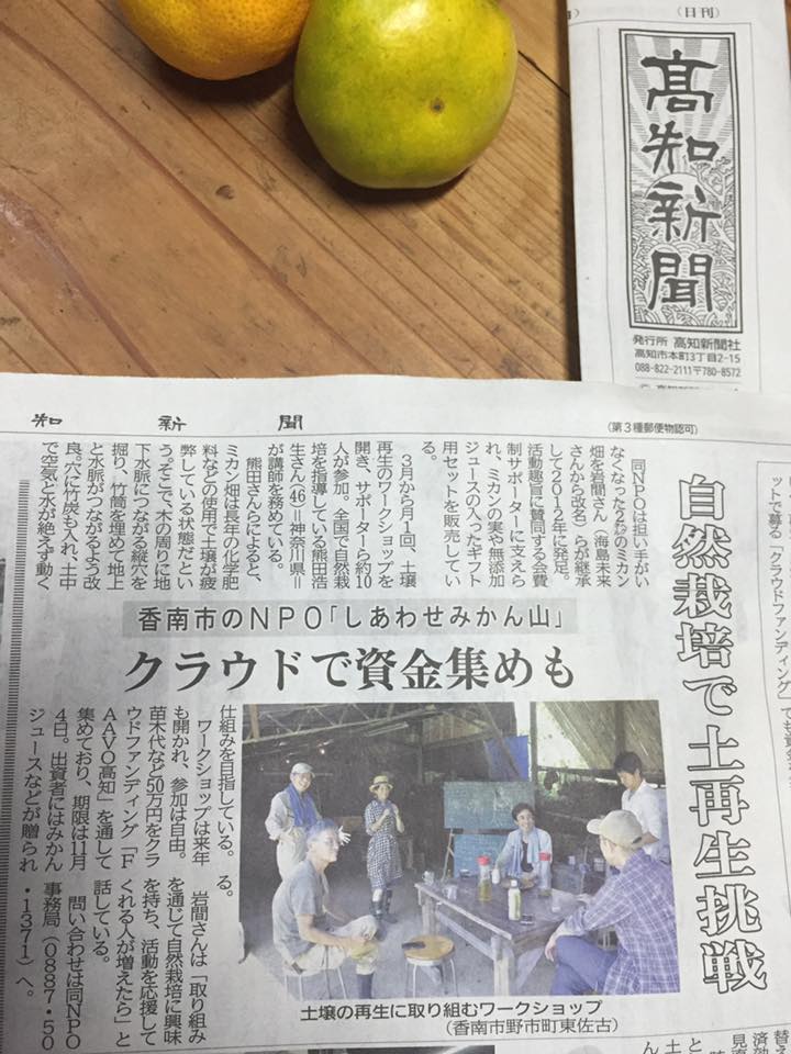「高知新聞に載りました！」