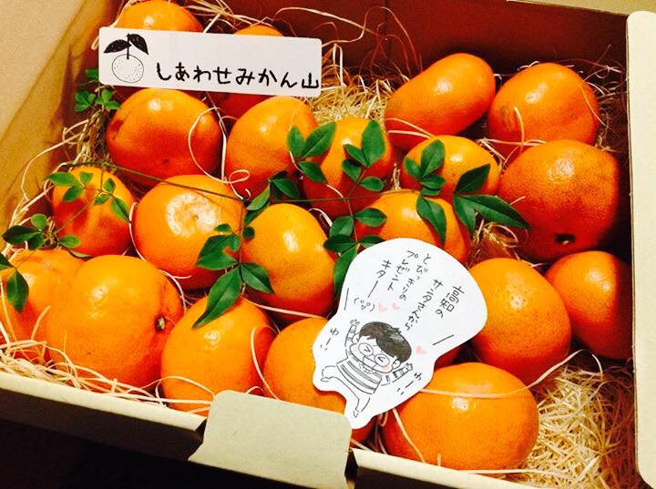 「しあわせみかん、お届け中です！ 素敵なメッセージ、ありがとうございます！」
