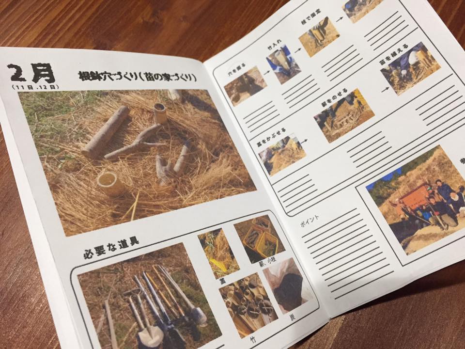 「土の再成プロジェクトの年間記録本、作成中です♪」