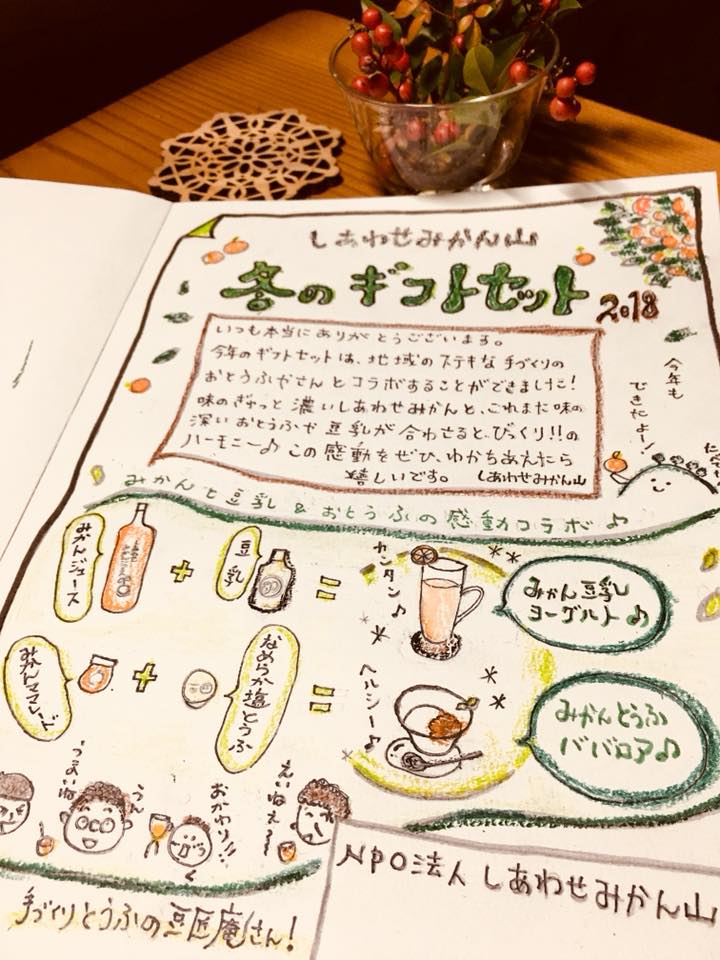 ギフトセットチラシの下書き♪